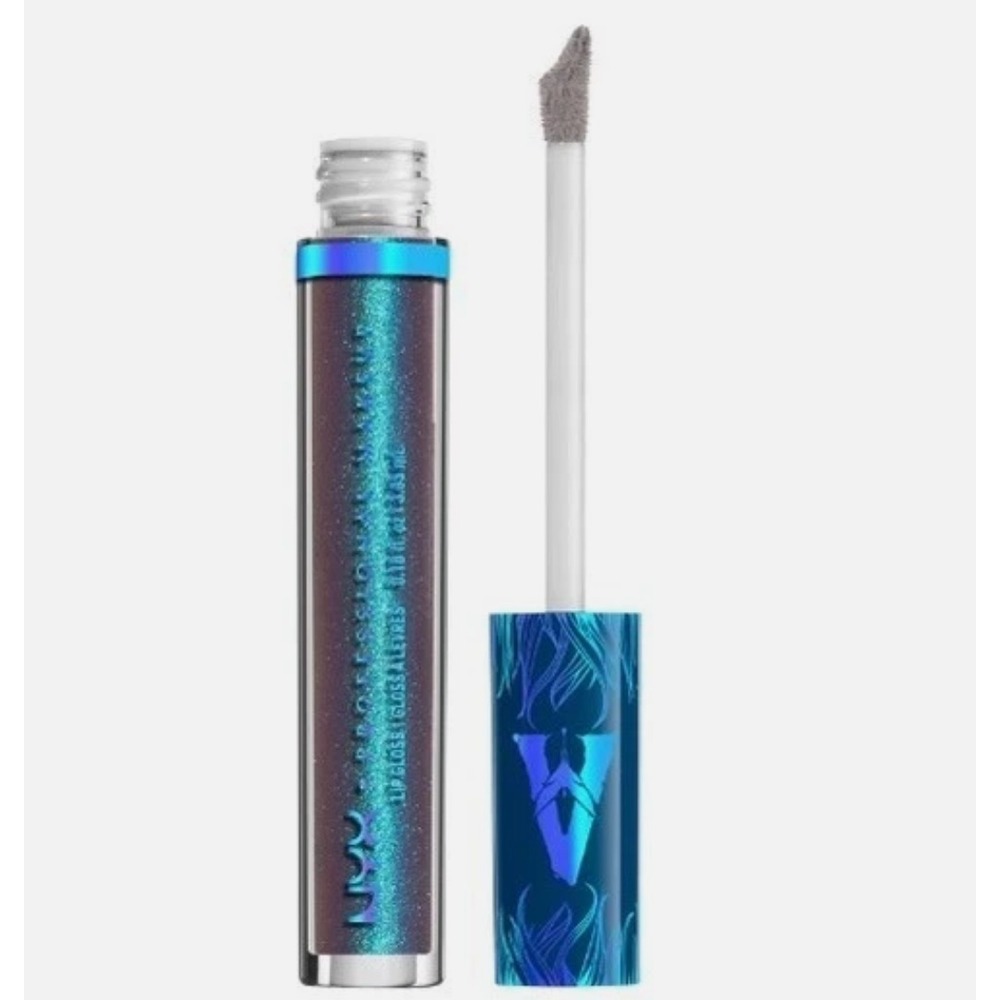NYX Avatar Illuminate Bioluminescent Lip Gloss Shimmering Blue Waters Teal Blue